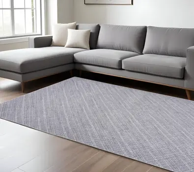 9' X 12' Gray Washable Area Rug