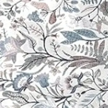 8' Ivory Floral Washable Runner Rug