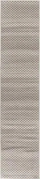 10' Beige And Black Geometric Washable Runner Rug