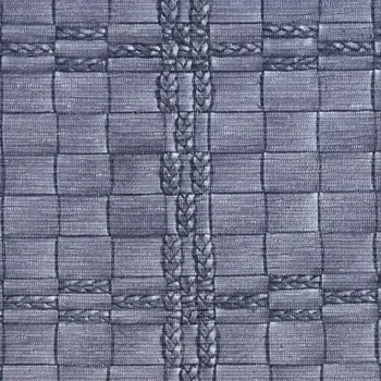 5' X 7' Blue and Gray Geometric Power Loom Washable Non Skid Area Rug