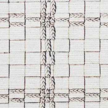 6' X 9' Ivory and Gray Geometric Power Loom Washable Non Skid Area Rug