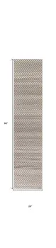 8' Beige And Black Geometric Washable Runner Rug