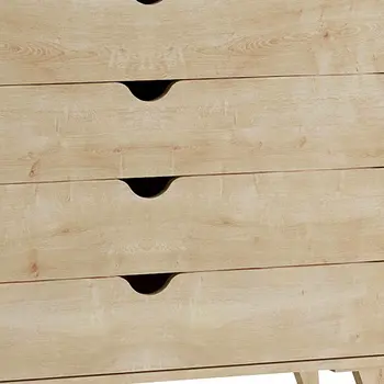 36" Natural Wood Five Drawer Dresser