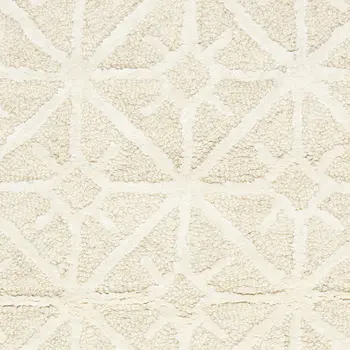4' X 6' Ivory and Tan Geometric Hand Tufted Area Rug
