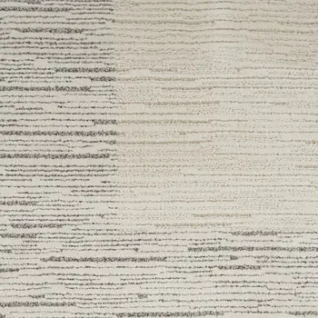 4' X 6' Gray And Ivory Striped Area Rug