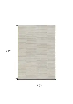 4' X 6' Gray And Ivory Abstract Area Rug