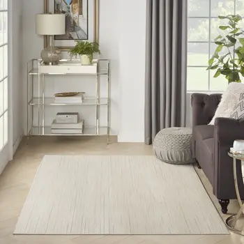 4' X 6' Gray And Ivory Abstract Area Rug
