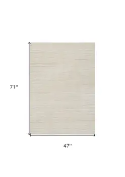 4' X 6' Gray And Ivory Abstract Area Rug