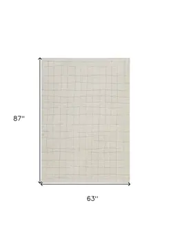 5' X 7' Gray And Ivory Abstract Area Rug