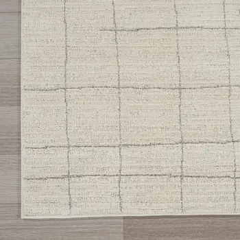 5' X 7' Gray And Ivory Abstract Area Rug