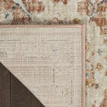 5' X 7' Gray And Ivory Striped Area Rug