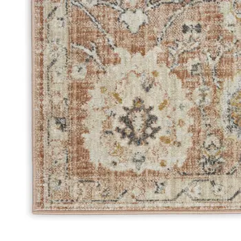 5' X 7' Gray And Ivory Striped Area Rug