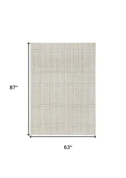 5' X 7' Gray And Ivory Abstract Area Rug