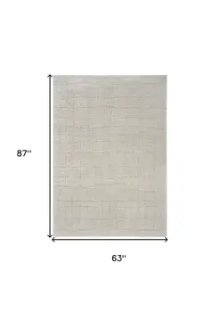5' X 7' Gray Abstract Area Rug