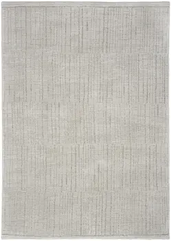 5' X 7' Gray And Silver Abstract Area Rug