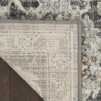 5' X 7' Gray And Silver Abstract Area Rug