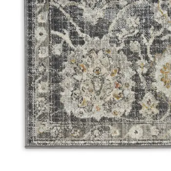 5' X 7' Gray And Silver Abstract Area Rug