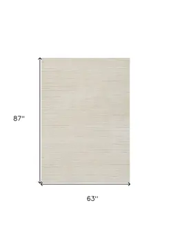 5' X 7' Gray And Ivory Abstract Area Rug