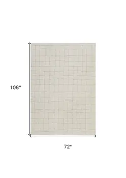6' X 9' Gray And Ivory Abstract Area Rug