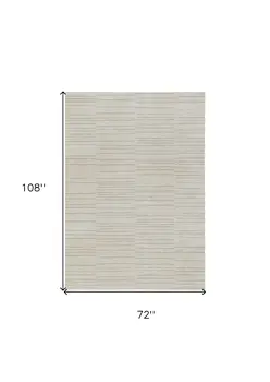 6' X 9' Gray And Ivory Abstract Area Rug