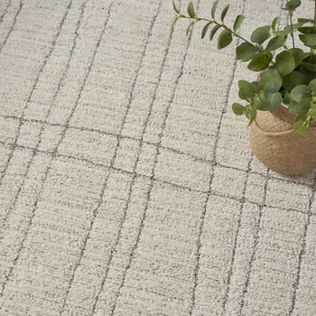 6' X 9' Gray And Ivory Abstract Area Rug