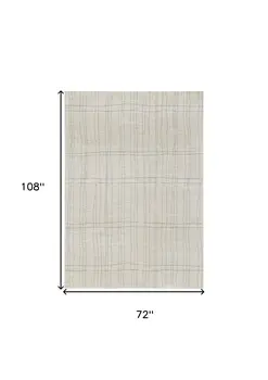 6' X 9' Gray And Ivory Abstract Area Rug