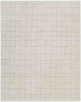8' X 10' Gray And Ivory Abstract Area Rug