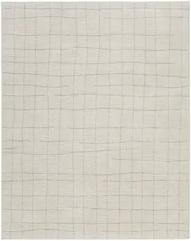 8' X 10' Gray And Ivory Abstract Area Rug