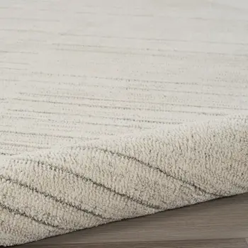 8' X 10' Gray And Ivory Abstract Area Rug