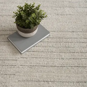 8' X 10' Gray And Ivory Abstract Area Rug