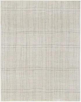 8' X 10' Gray And Ivory Abstract Area Rug