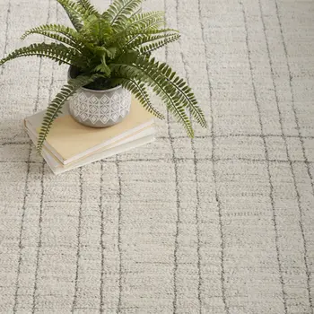 8' X 10' Gray And Ivory Abstract Area Rug