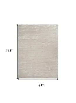 8' X 10' Beige and Ivory Abstract Power Loom Area Rug