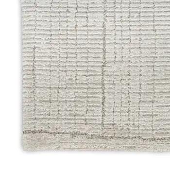 8' X 10' Gray and Ivory Abstract Power Loom Area Rug