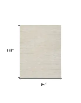 8' X 10' Gray And Ivory Abstract Area Rug