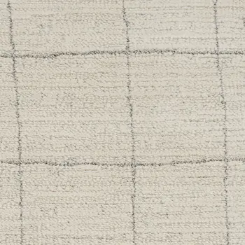 8' Gray And Ivory Abstract Runner Rug