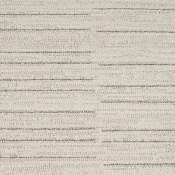 8' Gray And Ivory Abstract Runner Rug