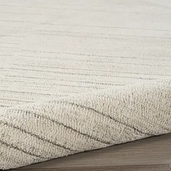 8' Gray And Ivory Abstract Runner Rug