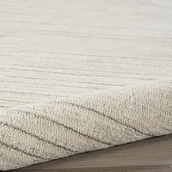 8' Gray And Ivory Abstract Runner Rug