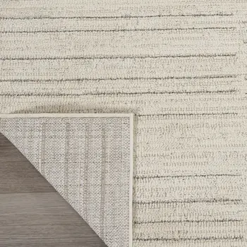 8' Gray And Ivory Abstract Runner Rug