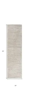 8' Beige And Gray Abstract Runner Rug