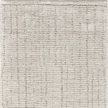 8' Gray And Silver Abstract Runner Rug