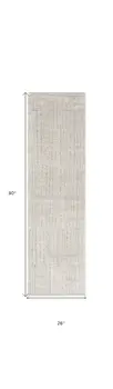 8' Gray And Silver Abstract Runner Rug