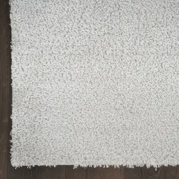 5' X 7' Silver Shag Area Rug