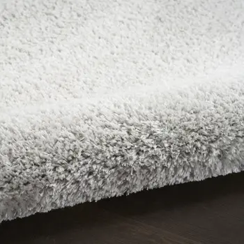 5' X 7' Silver Shag Area Rug
