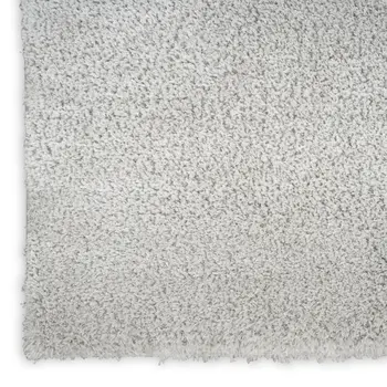 5' X 7' Silver Shag Area Rug