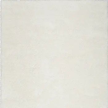 5' X 7' Ivory Shag Area Rug