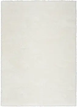5' X 7' Ivory Shag Area Rug