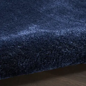 5' X 7' Navy Blue Shag Area Rug
