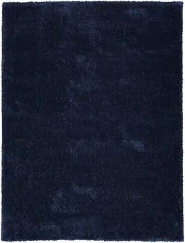 5' X 7' Navy Blue Shag Area Rug